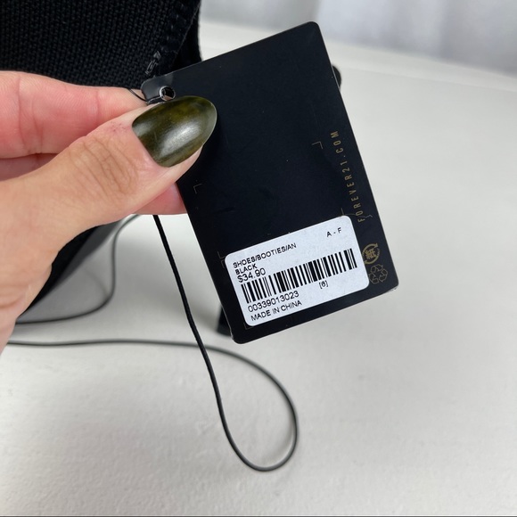 🚫SOLD🚫 NWT Black Peep Toe Stiletto Ankle High Heels Stretchy Sock Style - Picture 12 of 16